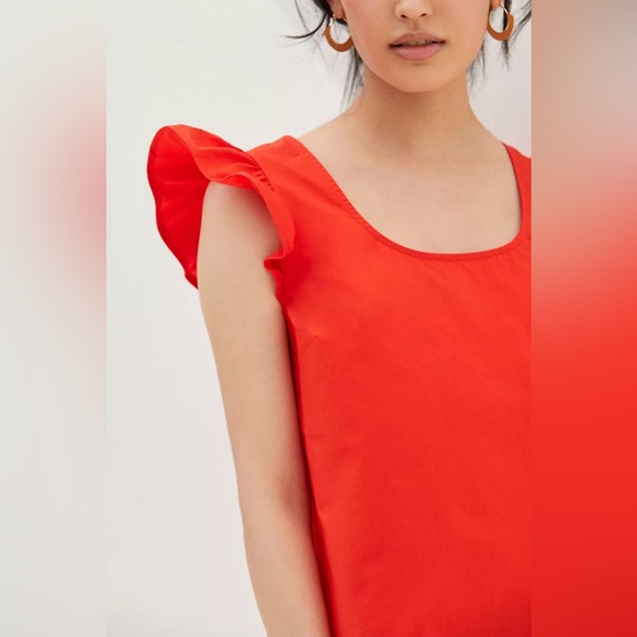 New Women’s Maeve Ruffled Cross-Back Blouse By Anthropologie!!🔥🔥🔥 - Picture 5 of 15